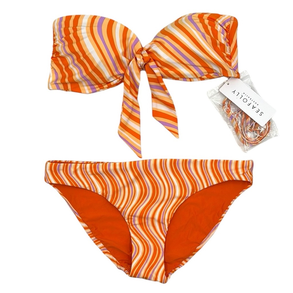 Seafolly Australia Mod Squad Two Piece Bikini Set Size 4